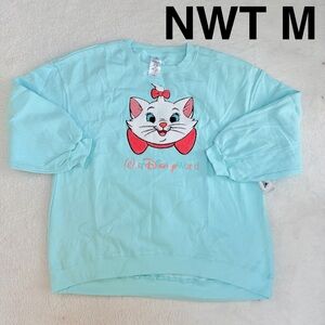 NEW Disney Disneyland Sweater Womens L Blue Marie Aristocats Pullover Parks